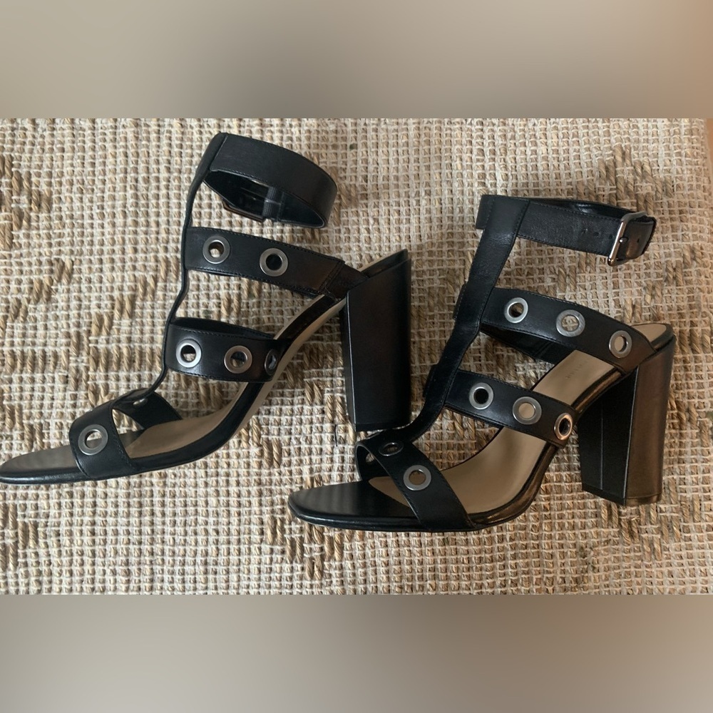 Saks Fifth Avenue Black Gladiator Heels - Size 11M